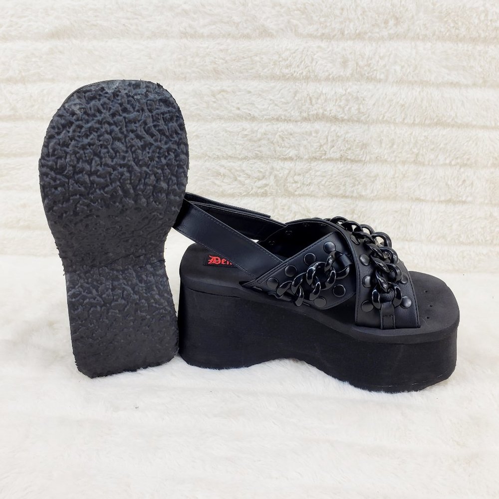 Funn 12 Goth Platform Slingback Sandals Demonia - Picture 4 of 8